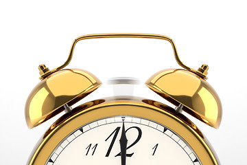 Image showing Alarm clock on white background