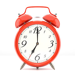 Image showing Alarm clock on white background
