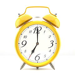 Image showing Alarm clock on white background