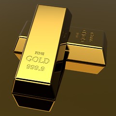 Image showing Golden bars background