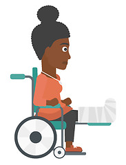 Image showing Patient sitting in wheelchair.