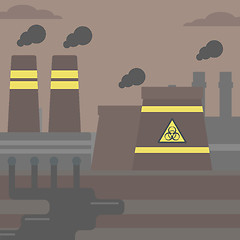 Image showing Background of nuclear power plant.