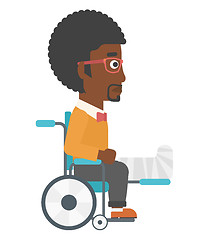 Image showing Patient sitting in wheelchair.