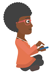 Image showing Woman using mobile phone.