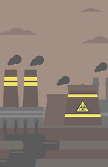 Image showing Background of nuclear power plant.