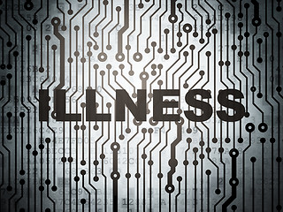 Image showing Healthcare concept: circuit board with Illness