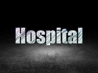 Image showing Health concept: Hospital in grunge dark room
