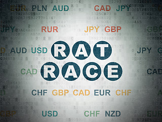 Image showing Business concept: Rat Race on Digital Data Paper background