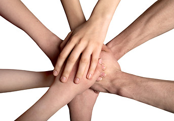 Image showing united hands