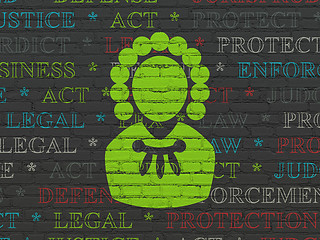 Image showing Law concept: Judge on wall background