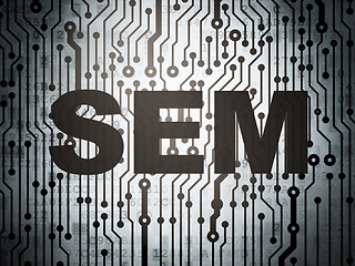 Image showing Marketing concept: circuit board with SEM