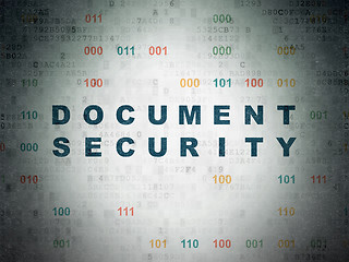 Image showing Safety concept: Document Security on Digital Data Paper background