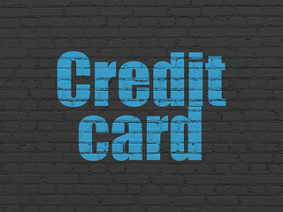 Image showing Currency concept: Credit Card on wall background