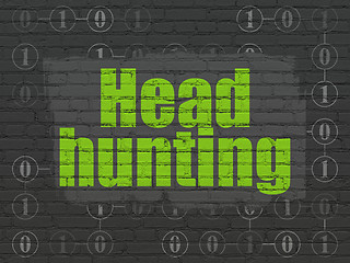 Image showing Finance concept: Head Hunting on wall background