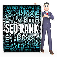 Image showing Seo Rank Shows Search Engine And Keyword