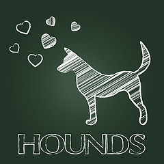 Image showing Hound Dog Indicates Dogs Canines And Hounds