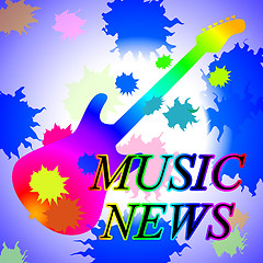 Image showing Music News Represents Sound Track And Audio