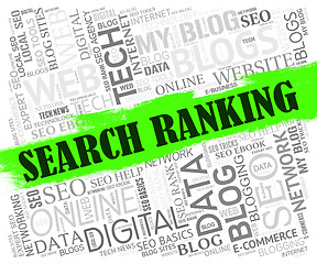 Image showing Search Ranking Shows Traffic Information And Top