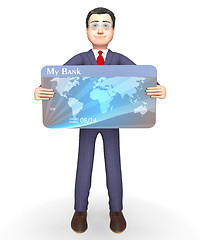 Image showing Credit Card Indicates Business Person And Bought 3d Rendering