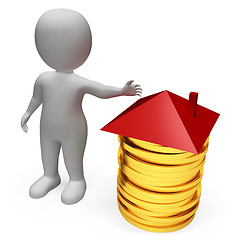 Image showing Money Mortgage Means Home Finances And Accounting 3d Rendering