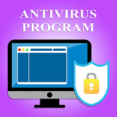 Image showing Antivirus Program Indicates Malicious Software And Defense