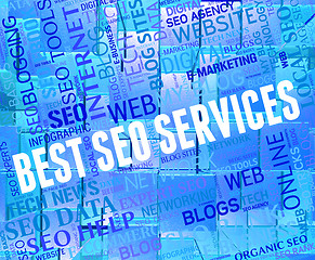 Image showing Best Seo Services Indicates Web Site And Better