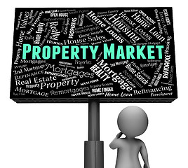 Image showing Property Market Indicates For Sale And Apartments