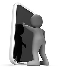 Image showing Smartphone Character Represents World Wide Web And Net 3d Render