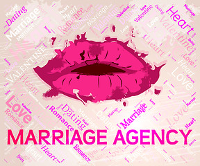 Image showing Marriage Agency Represents Couple Marital And Matrimonial