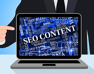 Image showing Seo Content Indicates Search Engine And Computer