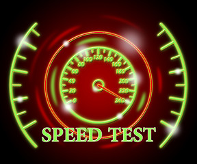 Image showing Speed Test Represents Exam Rush And Speeding