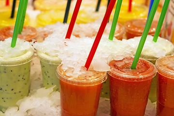 Image showing Fresh fruit juices