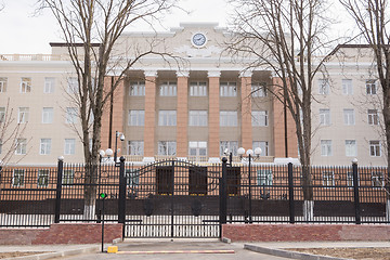 Image showing Anapa, Russia - March 9, 2016: The facade of the Institute of the Coast Guard of the Russian Federal Security Service in the city of Anapa resort