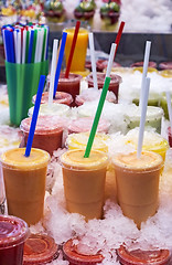 Image showing Fresh fruit juices