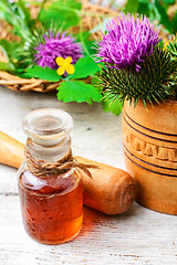 Image showing Flower and burdock extract