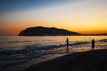 Image showing Alanya in the evening