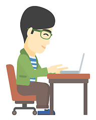 Image showing Man working at laptop.