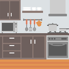 Image showing Background of kitchen with appliances.