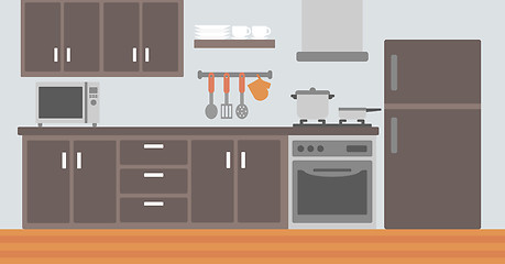 Image showing Background of kitchen with appliances.