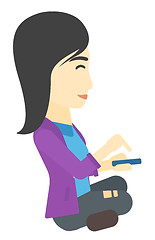 Image showing Woman using mobile phone.