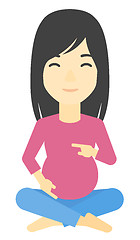 Image showing Pregnant woman sitting.