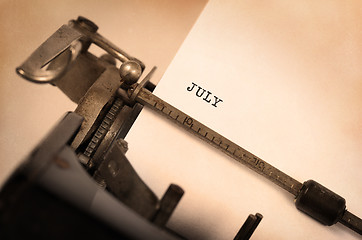 Image showing Old typewriter - July