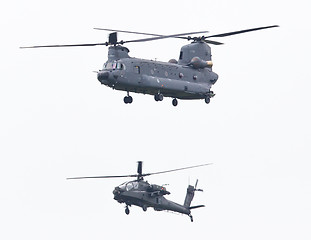 Image showing LEEUWARDEN, THE NETHERLANDS - JUN 11, 2016: Dutch Chinook and Ap