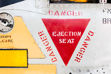 Image showing Close-up of an vintage war airplane