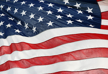 Image showing American flag in the wind