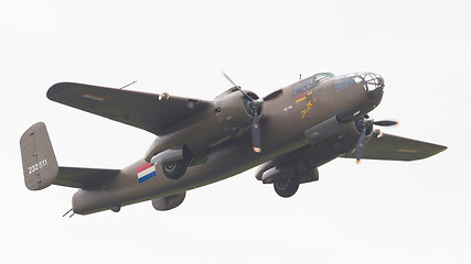 Image showing LEEUWARDEN, THE NETHERLANDS - JUNE 11: WW2 B-25 Mitchell bomber 