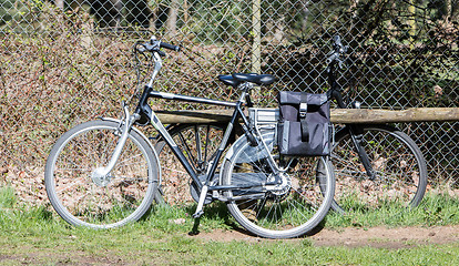 Image showing Electric bicycle, modern bike mostly used by seniors