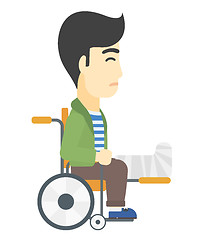 Image showing Patient sitting in wheelchair.