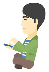Image showing Man using mobile phone.