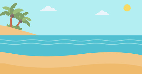 Image showing Background of tropical beach and sea.